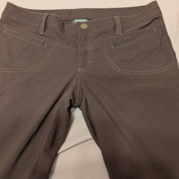 Athletha Adventure Pants Womens 30 x 32 Brown Multiple Pockets Boot Cut - EUC - Picture 4 of 16